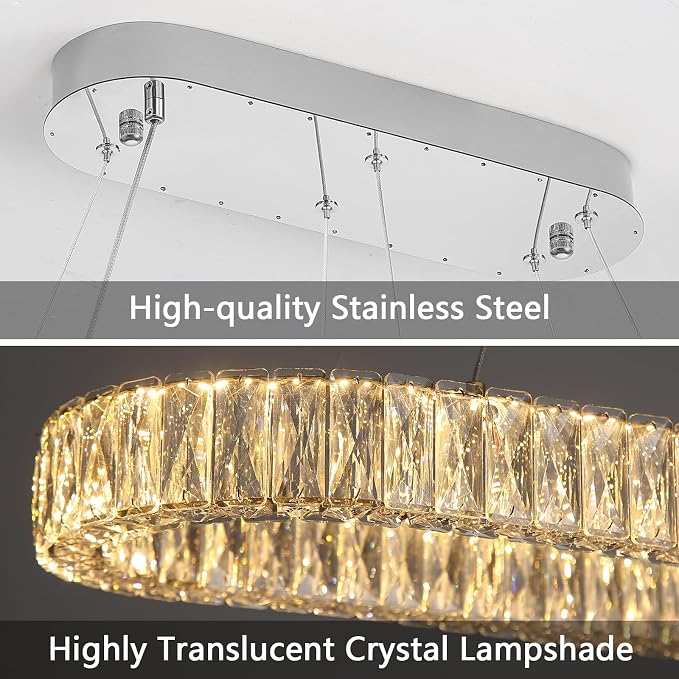 HAIXIANG LED Long Chandeliers for Dining Table Modern Chandelier Dimmable