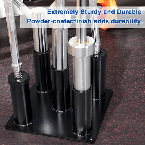 Eapele Barbell Storage Olympic Bars Holder 5 Bars