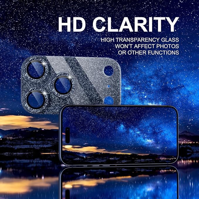 Choiche Compatible for iPhone 17 Pro Max Camera Lens Protector, Bling Camera