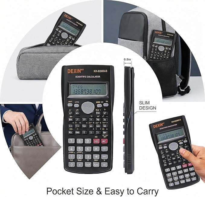 24 Pack Scientific Calculators, 2 Line Engineering Large Display Scientific