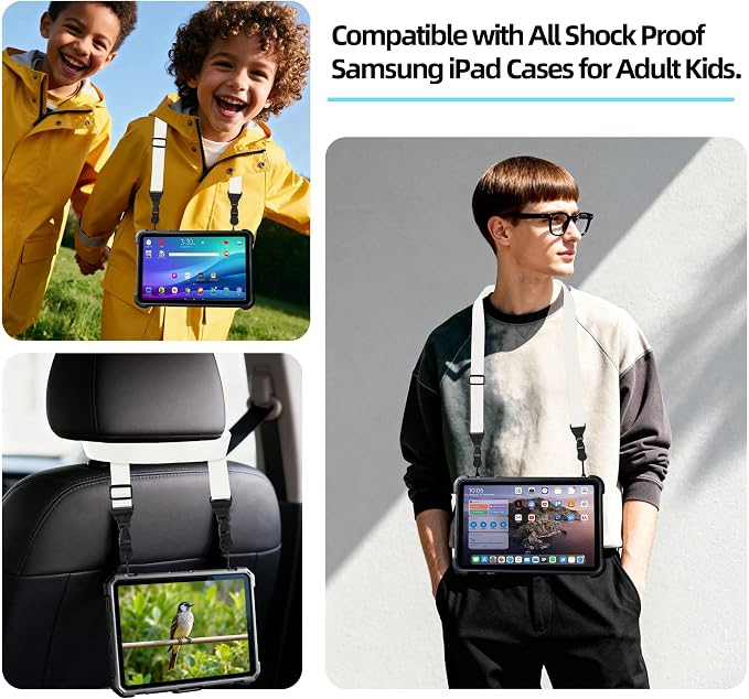 Adjustable Shoulder Strap:Comfortable iPad Strap Nylon Neck Lanyard