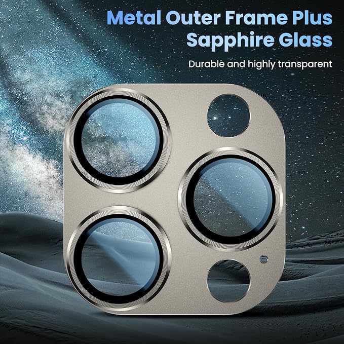 Uyiton Compatible with iPhone 16 Pro/iPhone 16 Pro Max Camera Lens Protector