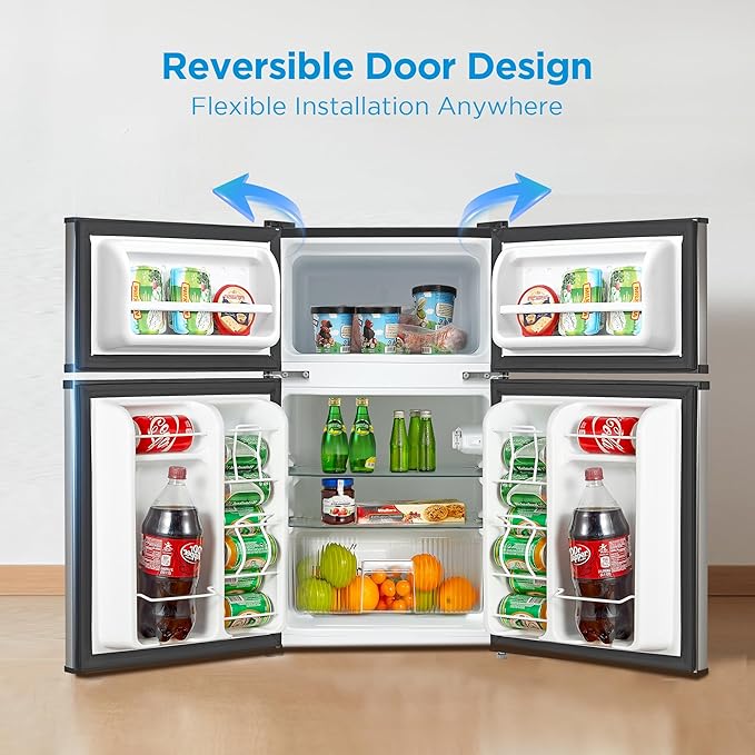Midea 3.1 Cu.ft Mini Fridge with Freezer, Energy Star Certified, for Dorm