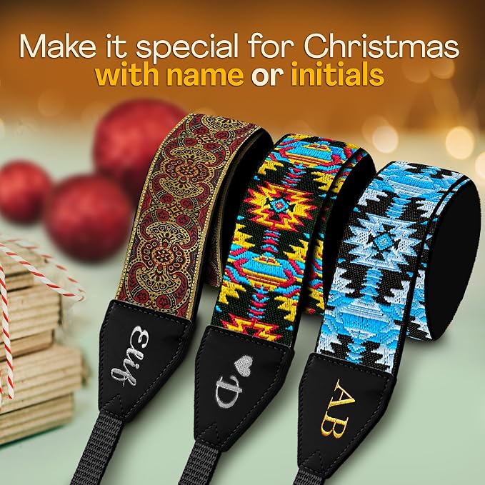 Art Tribute Custom Camera Strap Ethnic Red