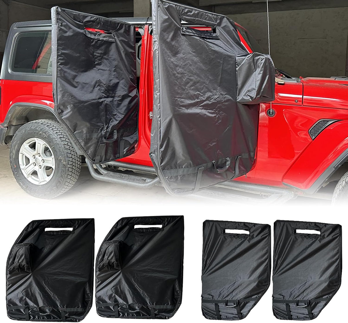 SUNPIE Hard Door Storage Bags for 1976-2024 Jeep Wrangler & Gladiator