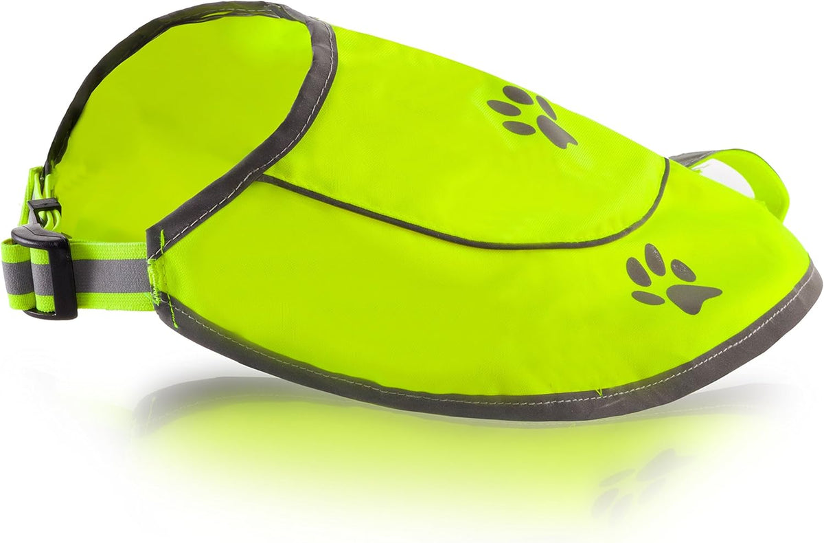 Skiennix Dog Reflective Vest - High Visibility Safety Jacket for Dogs | Comfortable Fit, Yellow, XX-Large
