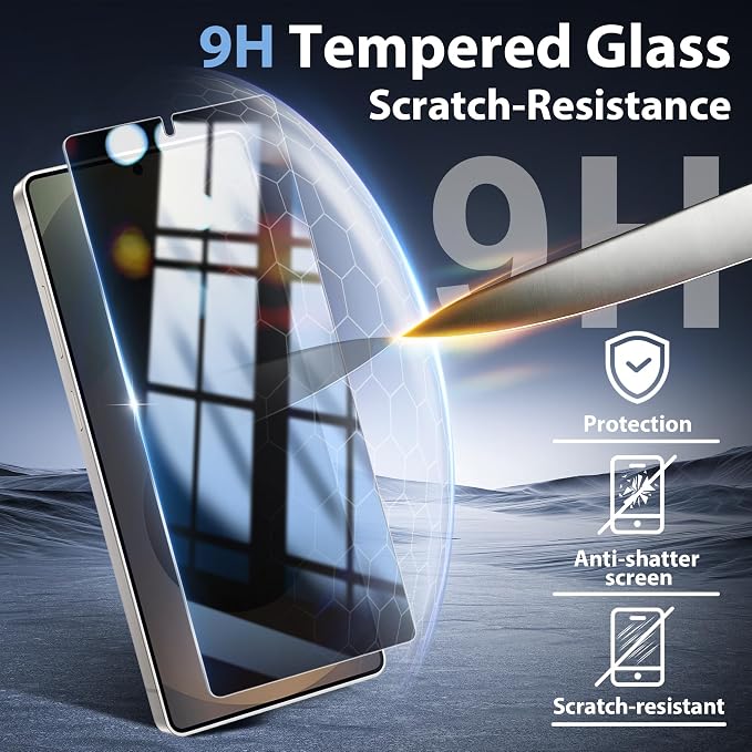 2+2 Pack for Samsung Galaxy S25 Ultra Privacy Screen Protector and Lens