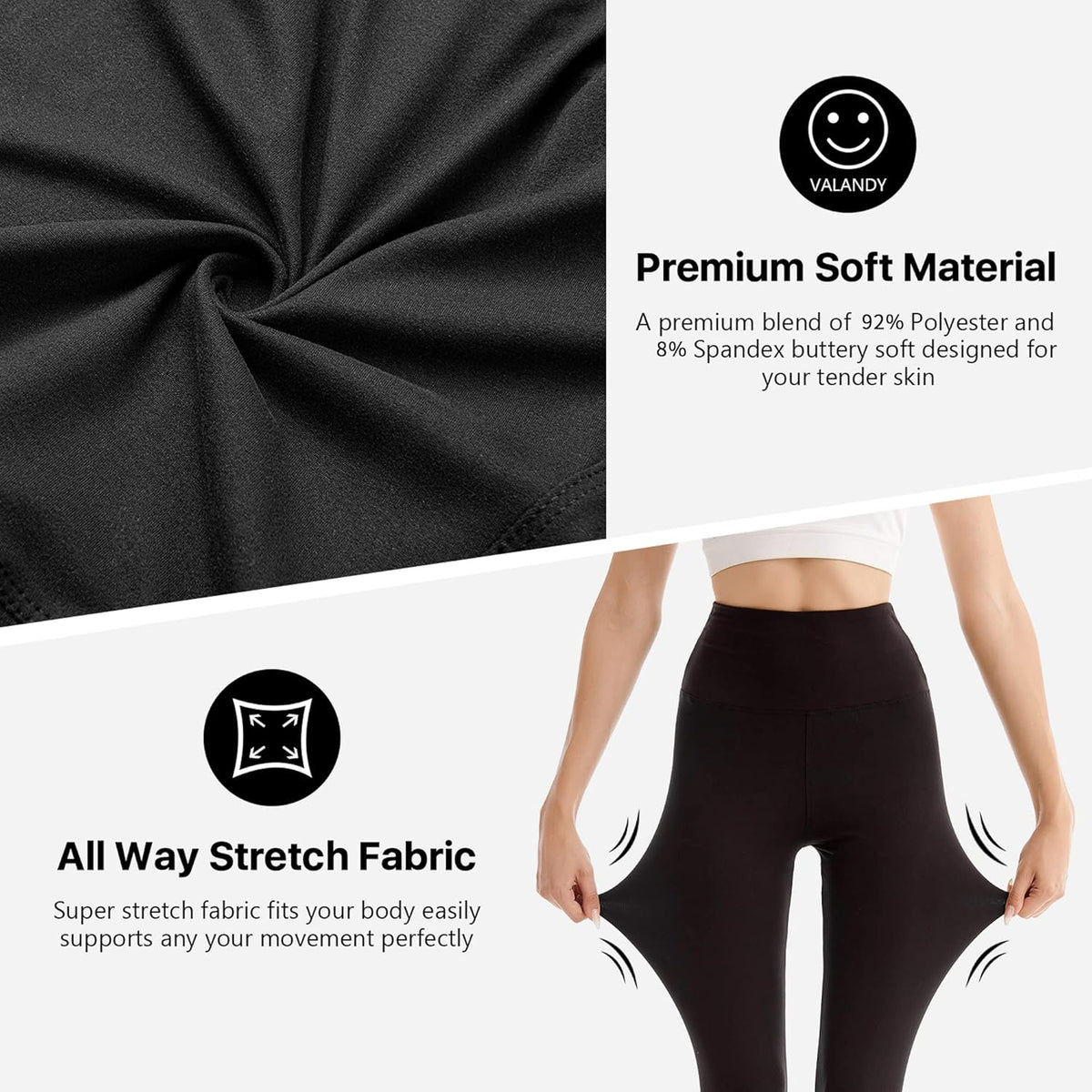SINOPHANT High Waisted Leggings for Women - Buttery Soft Full Length Yoga Pants for Athletic Workouts
