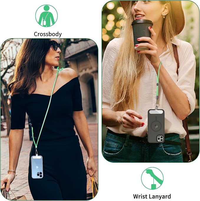 CACOE Phone Lanyard 2 Pcs-1 Pcs Adjustable Neck Strap, 2 Pads, Universal