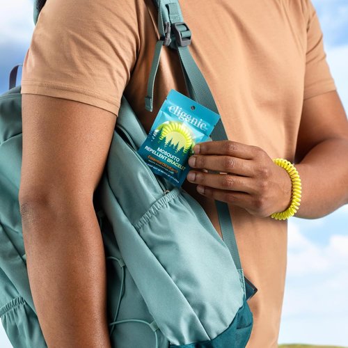 Cliganic Mosquito Repellent Bracelets - DEET-Free, Natural Protection for Adults & Kids | 10 Pack in Neutral Colors