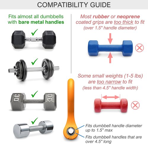 KETTLE GRYP - Original Dumbbell Grip Handle Converts Dumbbells to Kettlebells - Made in USA