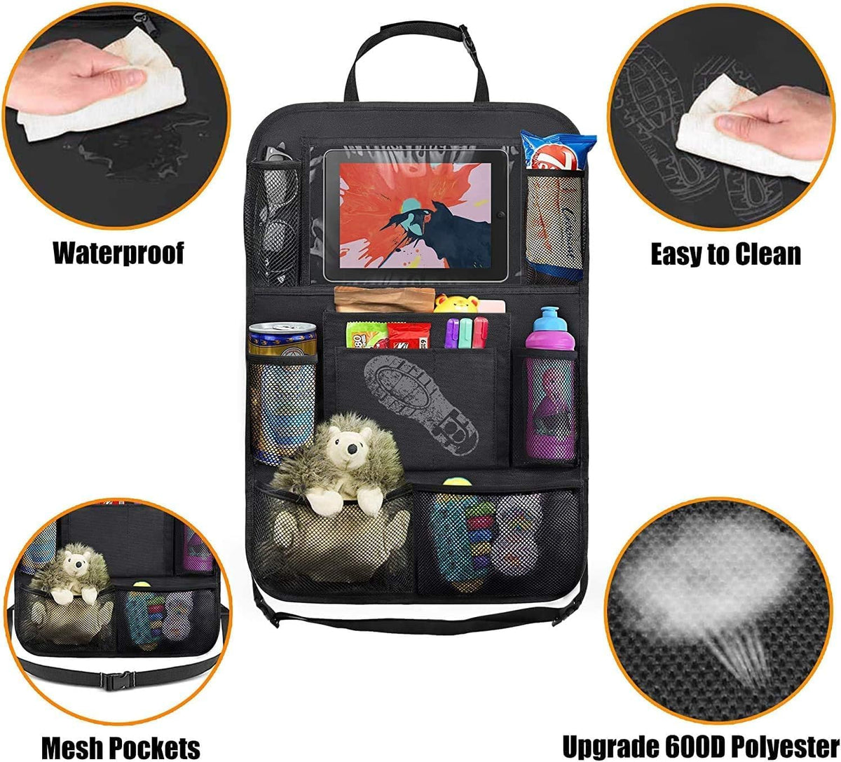AYWVRBST Car Backseat Organizer, 9 Storage Pockets,Thickened 600D Polyester, Waterproof, Durable, Universal Fit for Sedan SUV, Truck, Minivan