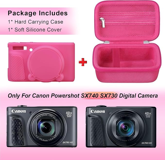 Canboc Case for Canon PowerShot SX740 SX730 HS Digital Camera, 1* Hard Carrying