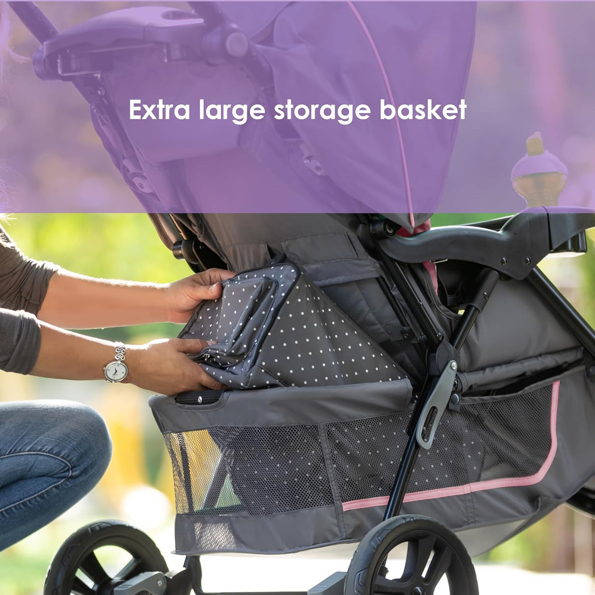 Baby Trend EZ Ride Travel System with EZ-Lift™ Infant Car Seat, Dash Pink