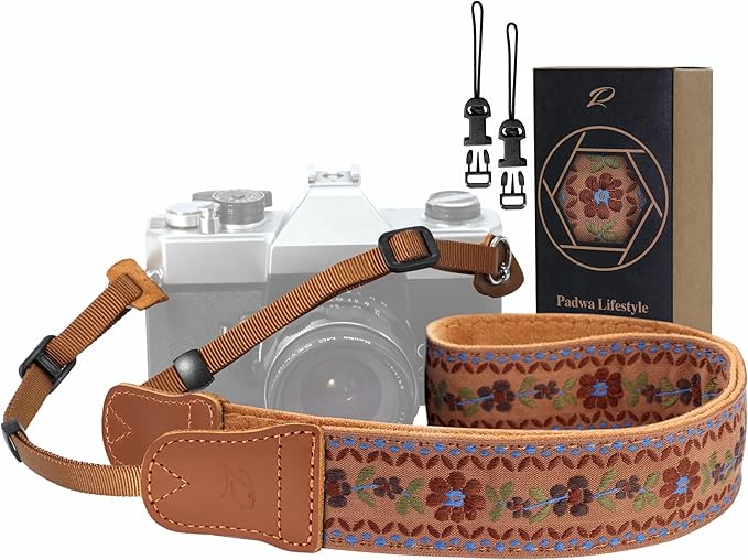 Padwa Lifestyle Embroidered Floral Camera Strap