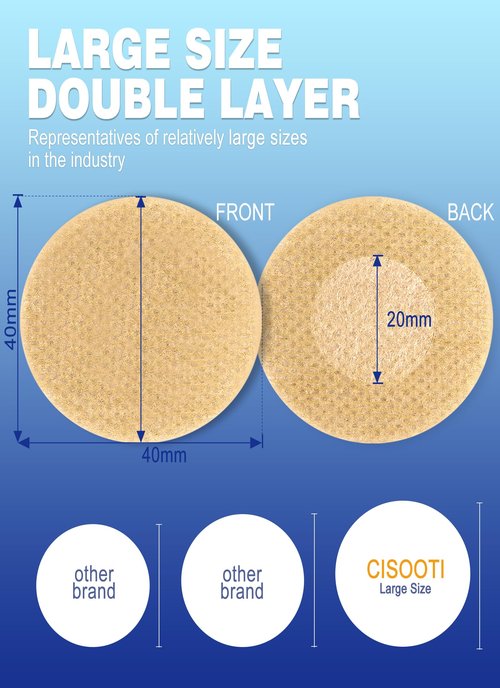 CISOOTI 100 Pairs (200 Pieces) Men's Sports Nipple Cover, Nipple Covers for Running Men No Show Protection Men,Nipple Tape Guards for Runners,Anti Chafing Marathon Use- Beige White