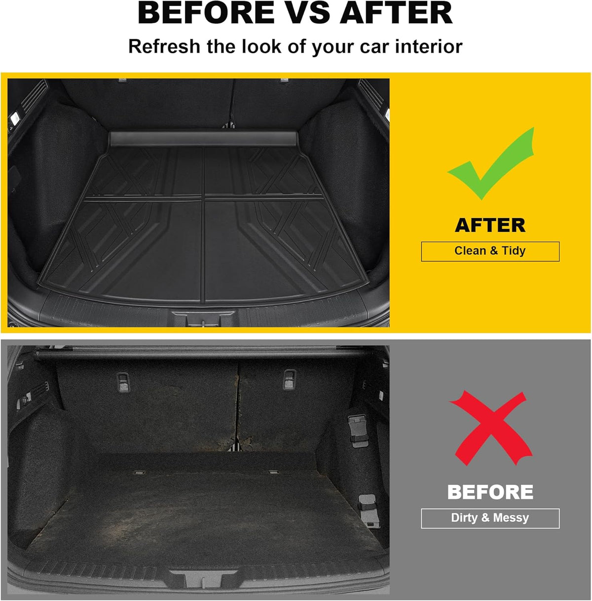 Floor Mats & Cargo Liner Fit for Honda CRV 2023-2026 (Gasoline & Hybrid) | Custom Fit All Weather Floor liners & Trunk Mat (Upper Deck) CR-V Accessories Full Set Car Mats