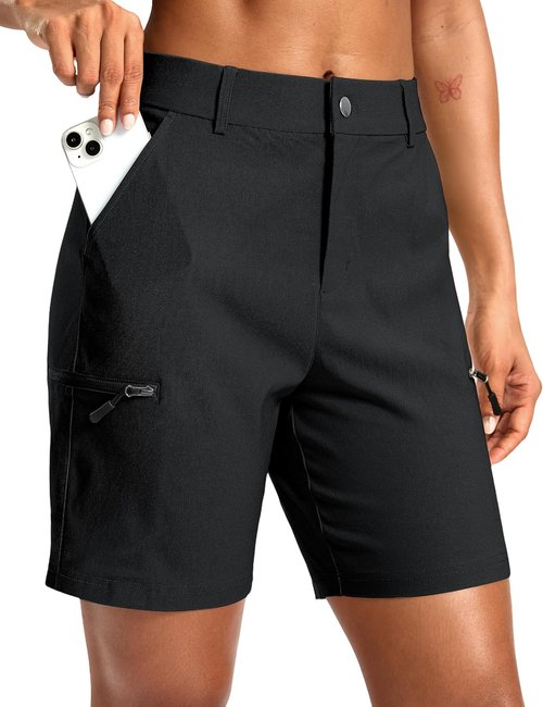 G Gradual Women's Hiking Cargo Shorts - Quick Dry Lightweight Summer Travel Shorts with Pockets | 7" Length