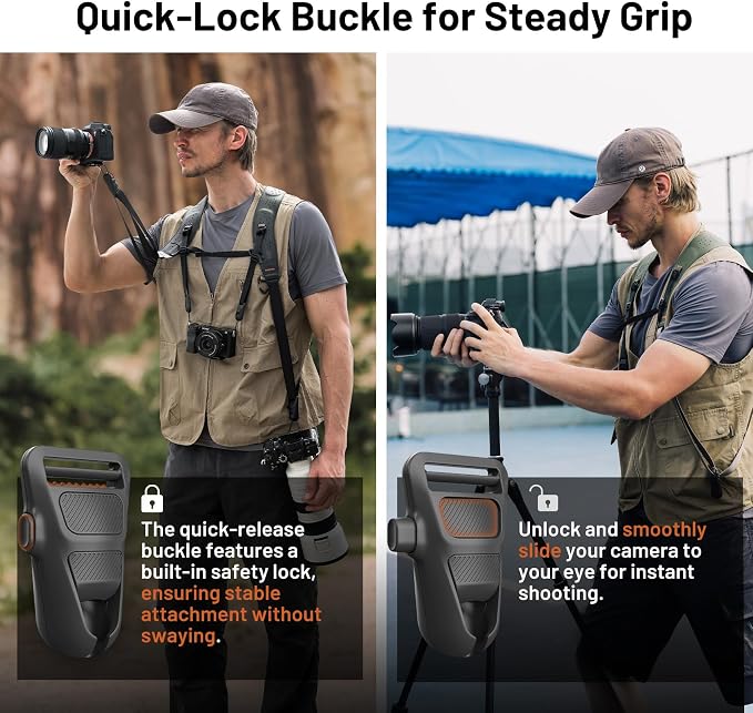 PGYTECH Camera Strap Master, Dual Shoulder Harness