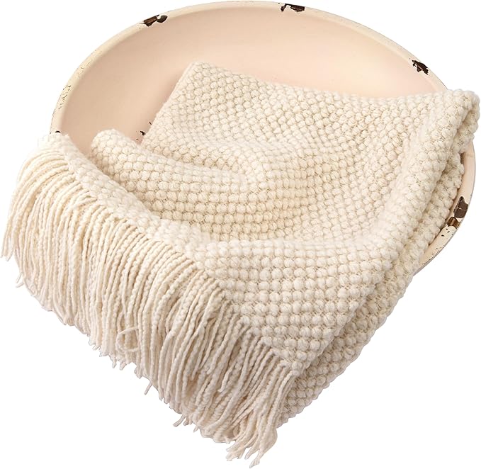 Zeroest Baby Photography Props Basket Braid Wool Wrap Newborn Photo Shoot