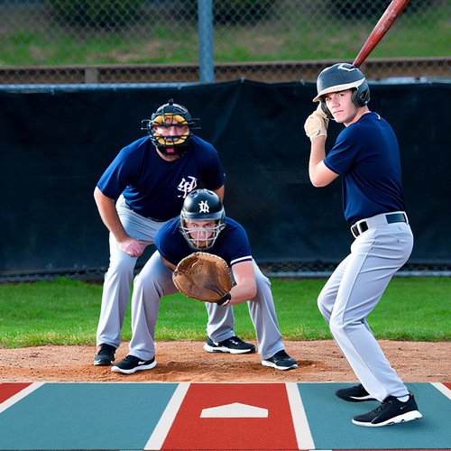 GSK Baseball Hitting Mat - Dual Color Turf Batting Practice Mat | 6x12 FT & 3.8x10 FT Sizes