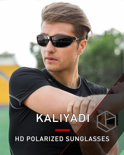 KALIYADI Polarized Sunglasses - UV Protection for Men | 4-Pack Sports Shades for Fishing & Cycling