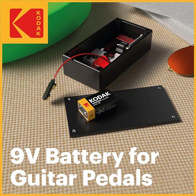 KODAK 9V Alkaline Batteries 9 Volt High-Performance Battery Pack, 10-Year Shelf