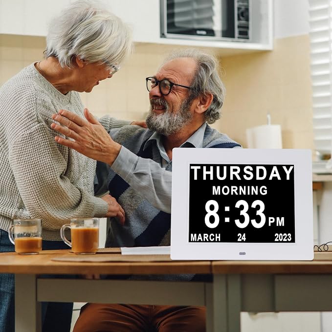 SSINI Dementia Clock Large Digital Calendar