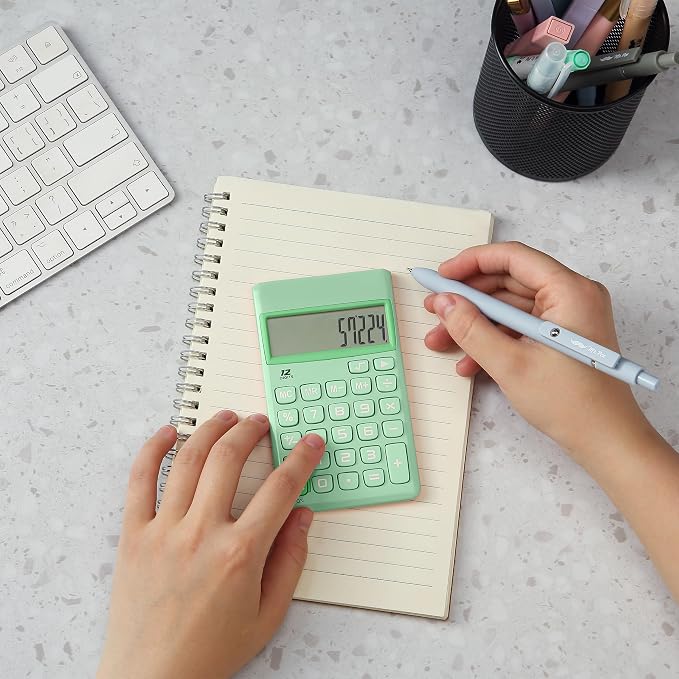 Mr. Pen- Standard Function Calculator, 12 Digits, Small Calculator, Pastel
