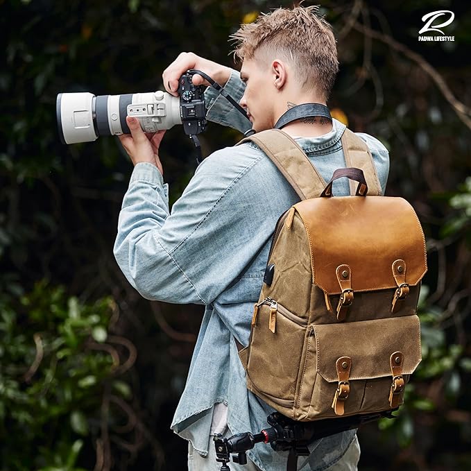 Padwa Lifestyle Khaki Camera Backpack