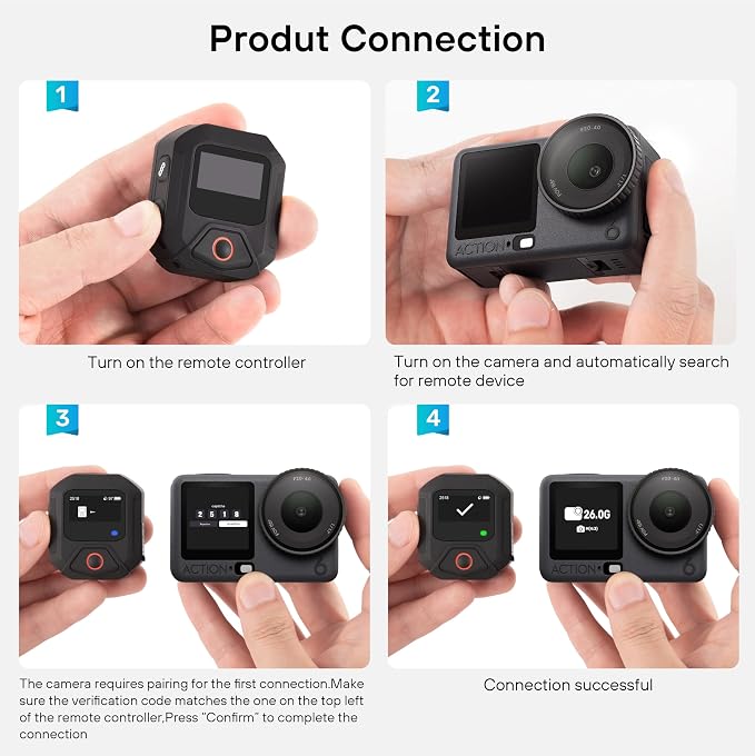 GPS Remote Control for DJI Osmo Action 6/Action 5 Pro/Action 4, GPS Wireless