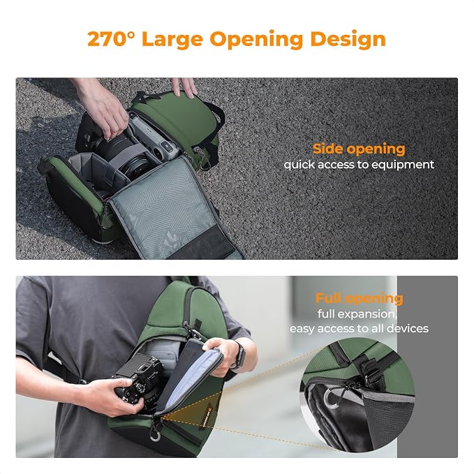 K&F CONCEPT Camera Sling Bag Crossbody Bag Camera Shoulder Backpack