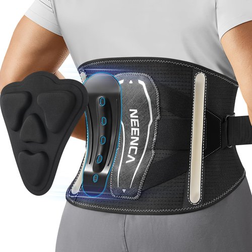NEENCA Back Brace for Lower Back Pain with Bionic Support System, Adjustable Lumbar Support Belt for Women & Men with Lumbar Support 3D Pad, Breathable Mesh for Herniated Disc, Sciatica, Scoliosis...