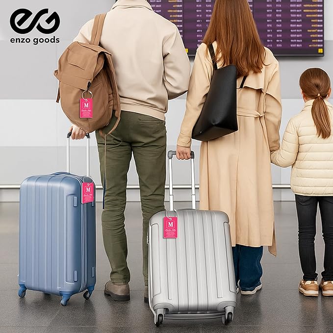 Personalized Luggage Tag | Custom Luggage Tags for Suitcases | Kids Backpack Tag | 10 Color Options & Choose Font, Font Color