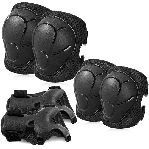 BOSONER Kids Protective Gear Set - Knee Pads, Elbow Pads & Wrist Guards for Ages 3-15 | Ideal for Skating, Cycling & BMX