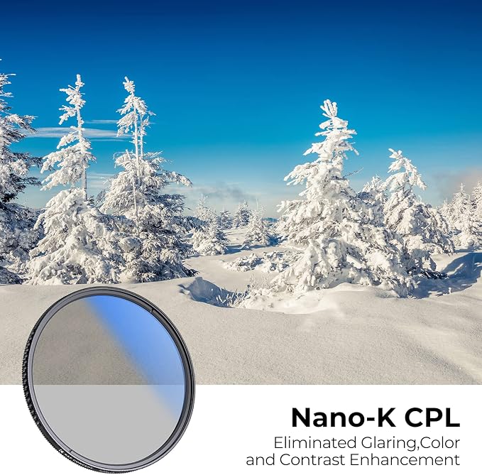 K&F CONCEPT 43mm Circular Polarizer Filter Ultra-Slim 18 Multi-Coated Optical