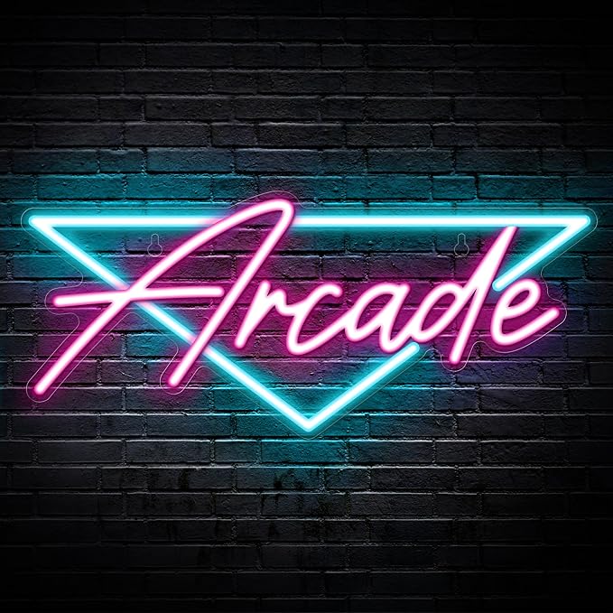 Kavaas Arcade Neon Sign, LED Arcade Signs