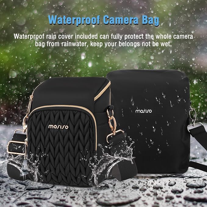 MOSISO Camera Bag, Small Dual Access Crossbody Shoulder Bag