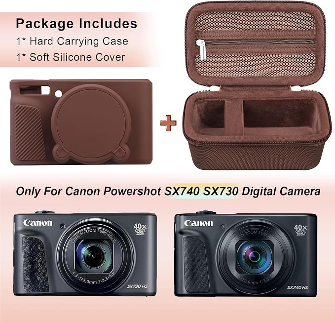 Canboc Case for Canon PowerShot SX740 SX730 HS Digital Camera, Hard Carrying