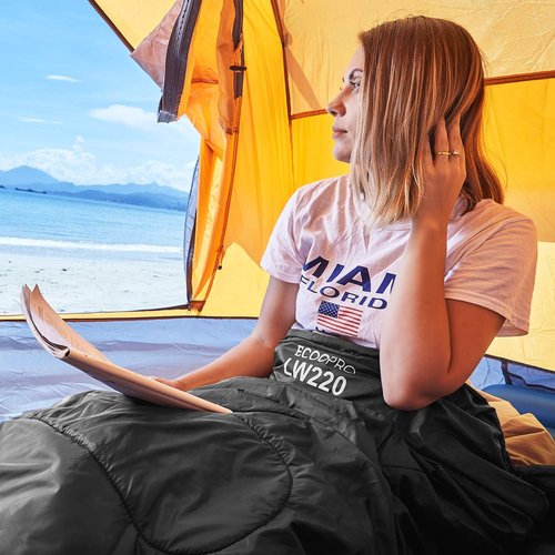 ECOOPRO Warm Weather Sleeping Bag - Portable & Waterproof Comfort | Compact Design for Camping & Hiking - 83" L x 30" W