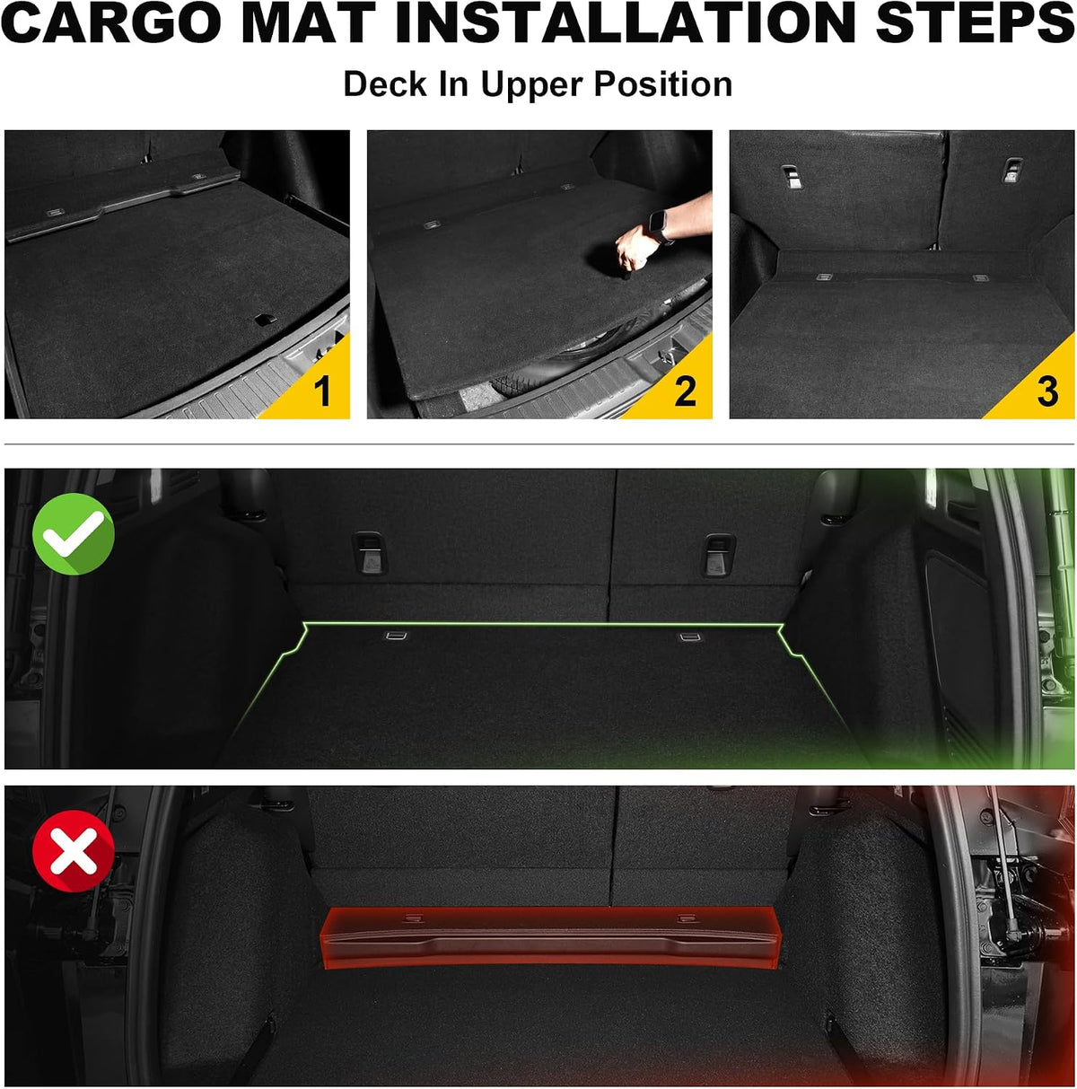Floor Mats & Cargo Liner Fit for Honda CRV 2023-2026 (Gasoline & Hybrid) | Custom Fit All Weather Floor liners & Trunk Mat (Upper Deck) CR-V Accessories Full Set Car Mats