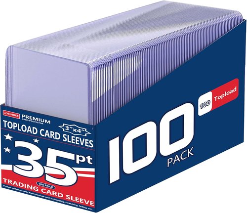 JohnBee Card Sleeves - Premium 3"x4" Hard Plastic Top Loaders for Trading & Baseball Cards | 100 Count