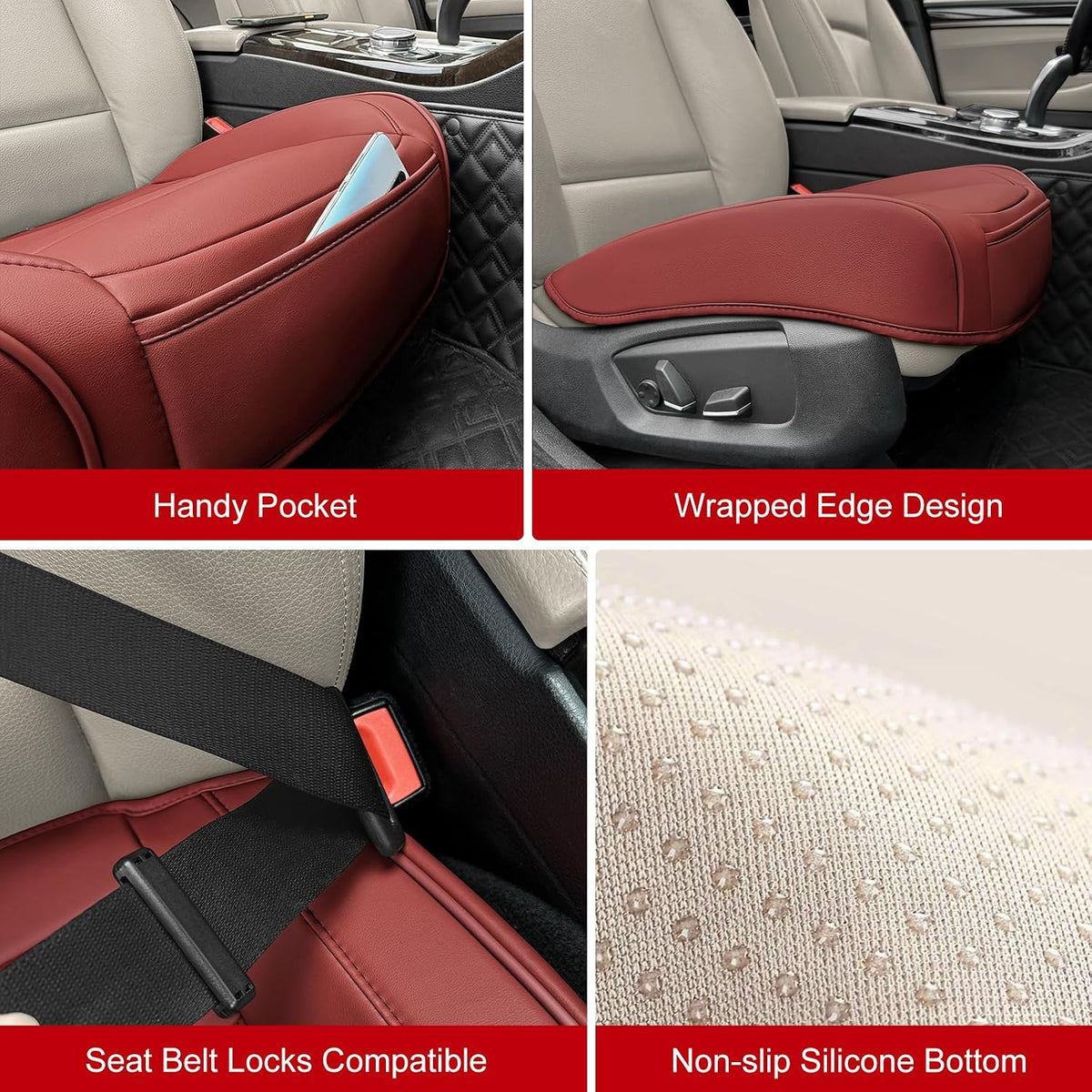 BOPUOVRE Car Seat Cover for Luxury & Comfort PU Leather