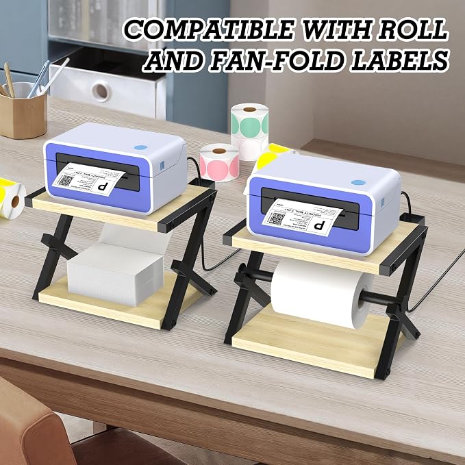 Alyoen Label Holder for Rolls and Fan-Fold Labels, Shipping Thermal Label