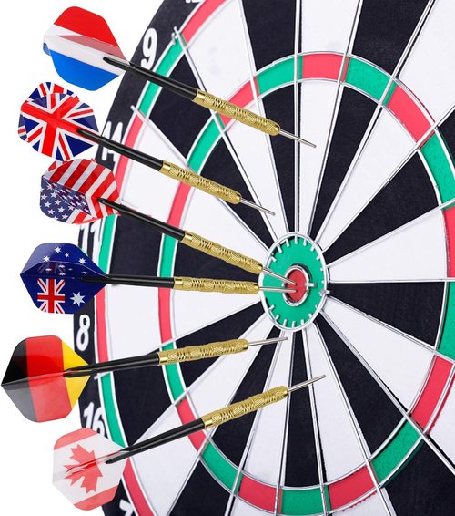 Accmor Steel Tip Darts - 18 Grams Professional Metal Darts Set for Dartboard | Precision Performance