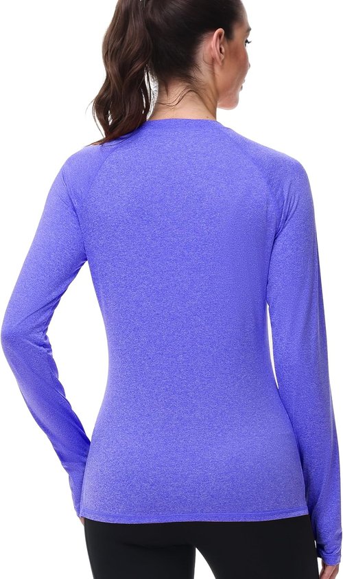 Isnowood Women's Sun Protection Long Sleeve Shirts - UPF 50+ UV Rash Guard Athletic Tops for Outdoor Activities