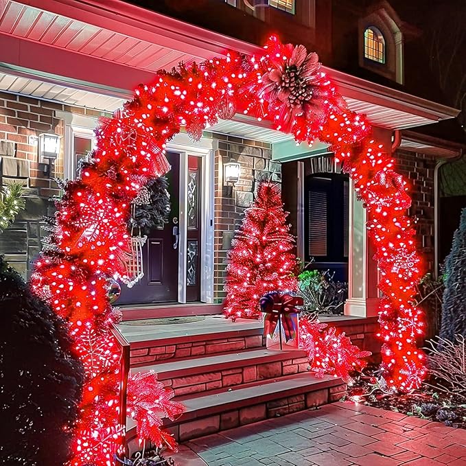 70FT Red String Lights, 210 LED Waterproof Seasonal Fairy Lights with 8 Modes, Indoor Outdoor Decorative Lighting for Christmas, Valentine’s Day, Wedding, Party, Garden