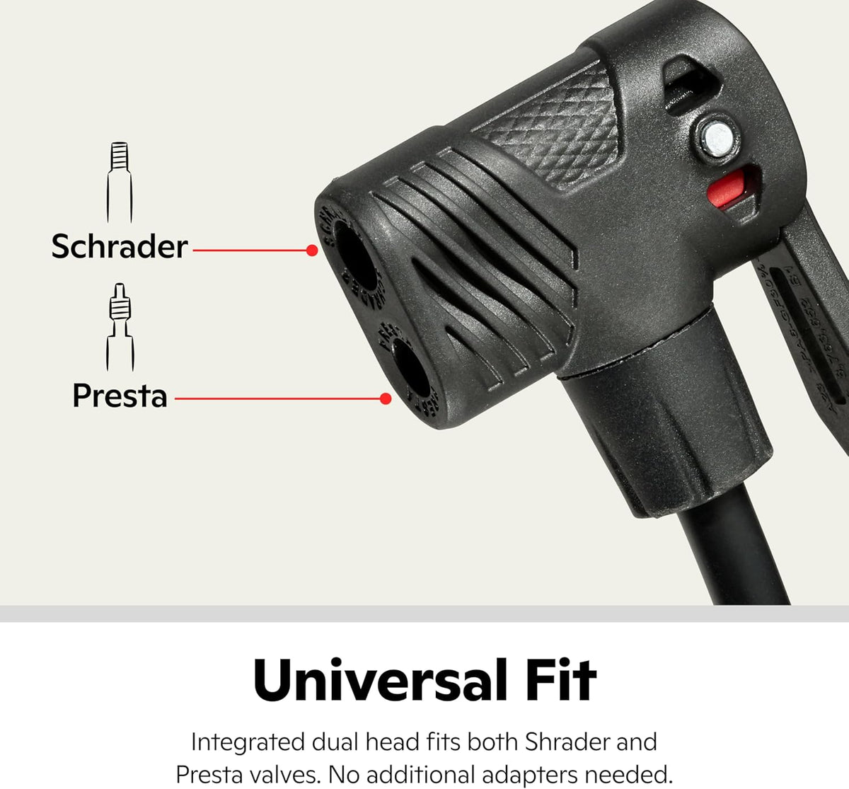 Schwinn Air Center Series Floor Pump - Dual Head Design for Schrader & Presta Valves | 100-160 PSI