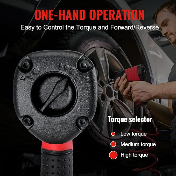 WORKPRO 1/2-Inch Air Impact Wrench, Ergonomic Design, Powerful Torque, Wide Application