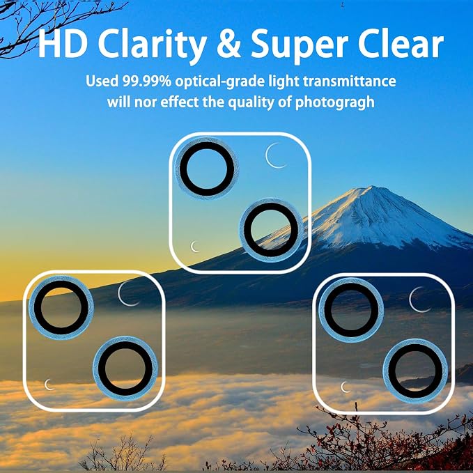 Dengduoduo 3 Pack Tempered Glass Camera Lens Protector